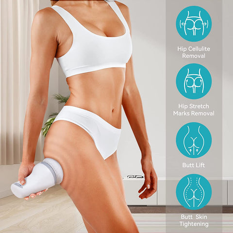 Body Sculpting Machine, Cellulite Massager Electric with 6 Washable Pads, Body Massager for Belly/ Leg/ Arms